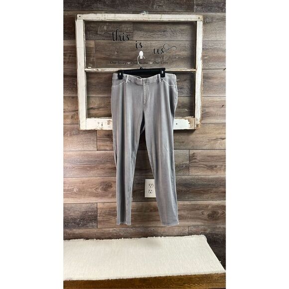 FADED GLORY Womens Elastic Waist Skinny Stretchy Jeans Size XL 16/18 Rhino Gray - Picture 3 of 6